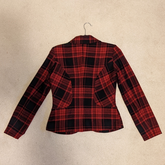 Vintage fitted plaid blazer - Picture 2 of 3